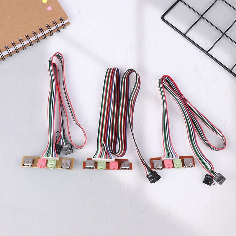 1 Pcs Brand New Computer Chassis Front Panel Audio Jack Front USB Interface Host Front Bezel Cable