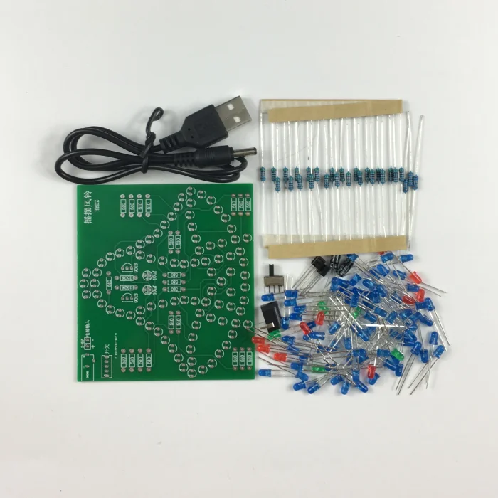 Wobbly Windbell Fun electronic DIY Kit Wring 83 LEDs 92*89MM Wind bell 5-9V