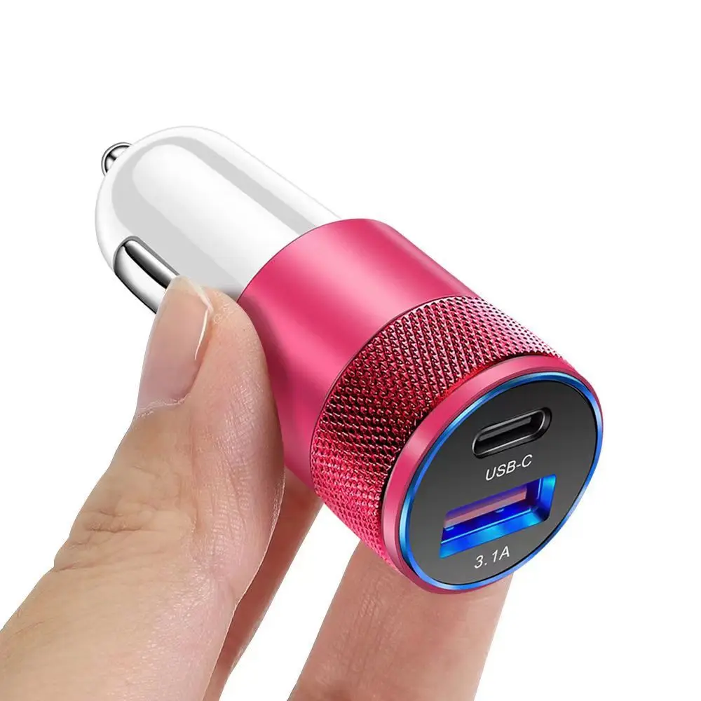 65W Car Quick Charge 3.0 Car Charger Cigarette- Lighter- Adapter USB /Type C Fast Charge Socket Power Outlet Replacement Parts