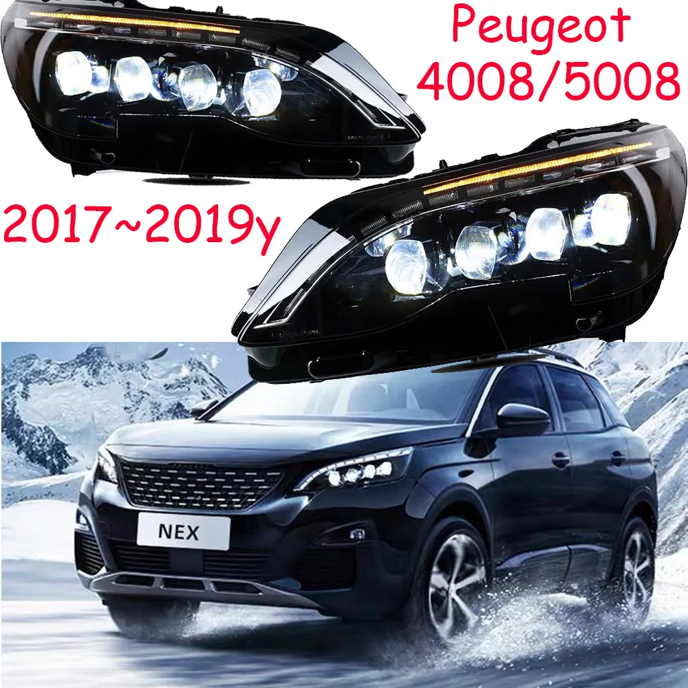 

Car Bumper Headlamp Peugeo 4008 5008 Headlight 2017~2019y All In LED DRL Car Accessories Peugeo 4008 5008 Light Fog