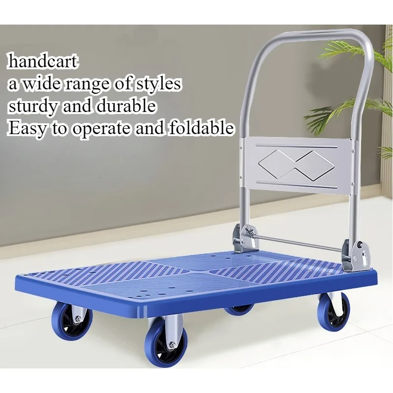 Zusammenklappbarer Wagen, leiser Zugwagen, Wagen, flacher LKW, tragbarer Logistik-LKW, Werkzeugwagen zum Ziehen des Supermarktes