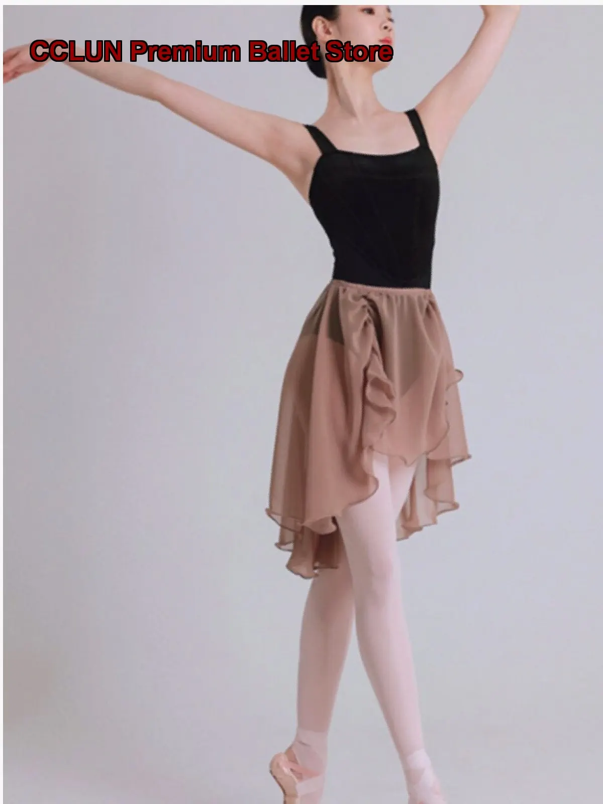 Adult Women's Petal Design Dance Tutu Art Exam Body Suit Basic Training Practice Leotard