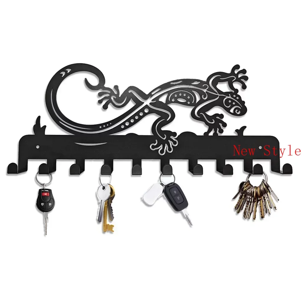 

Lizard Metal Wall Hanging Decor Towel Holder Rack 10 Hooks Iron Durable Coat Rack Key Holder Coat Hanger Towel Rack Home Decor