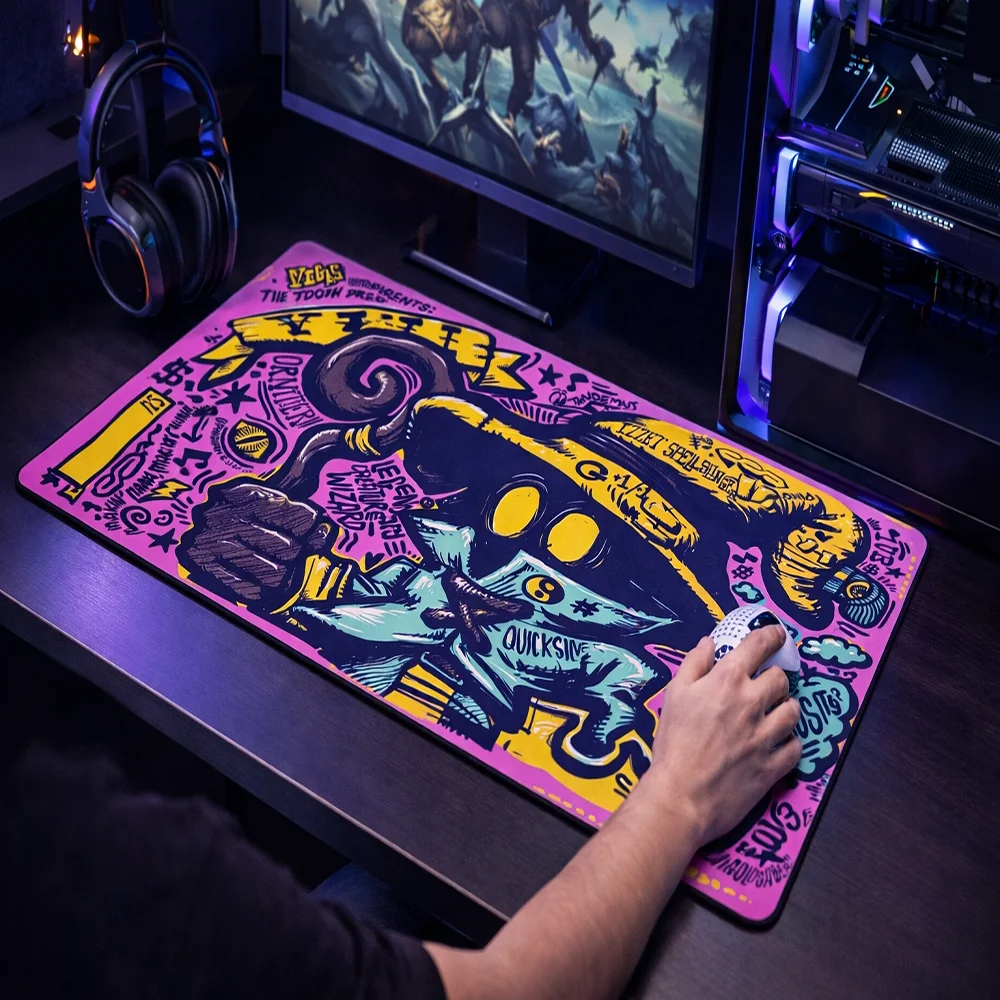 Large TCG Gaming Mouse Pad Playmat, Non Slip Rubber Base Desk Mat for Trading Card Games, PC Keyboard Laptop Mousepad Accessory