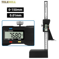 Digital Height Gauge 0-150mm 6 Inch Stainless Steel Electronic Vernier Caliper Woodwork Table Marking Ruler with Magnetic Base