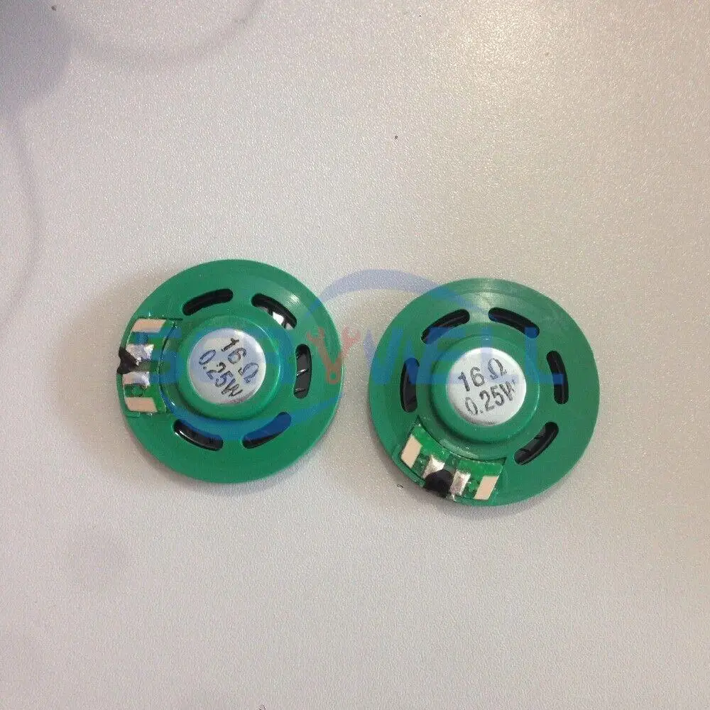 2Pcs 0.25W 16 ohm 36mm Round Green or Blue Plastic Doorbell Toy Horn Magnet Electronic Speaker Loudspeaker