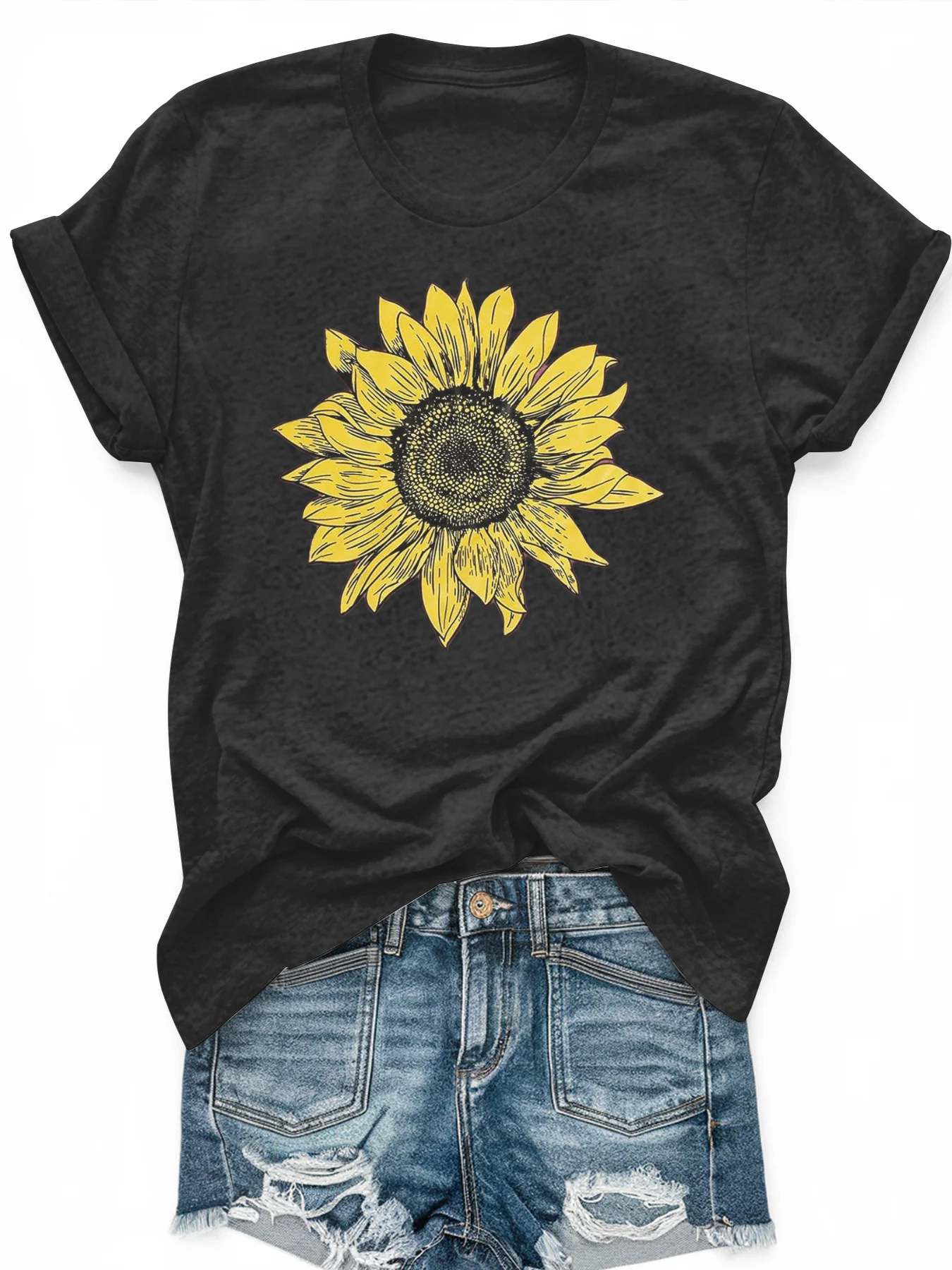 

Женская футболка большого размера с короткими рукавами и принтом, свободная и повседневная, мягкая, удобная и дышащая, для занятий спортом на открытом воздухе.