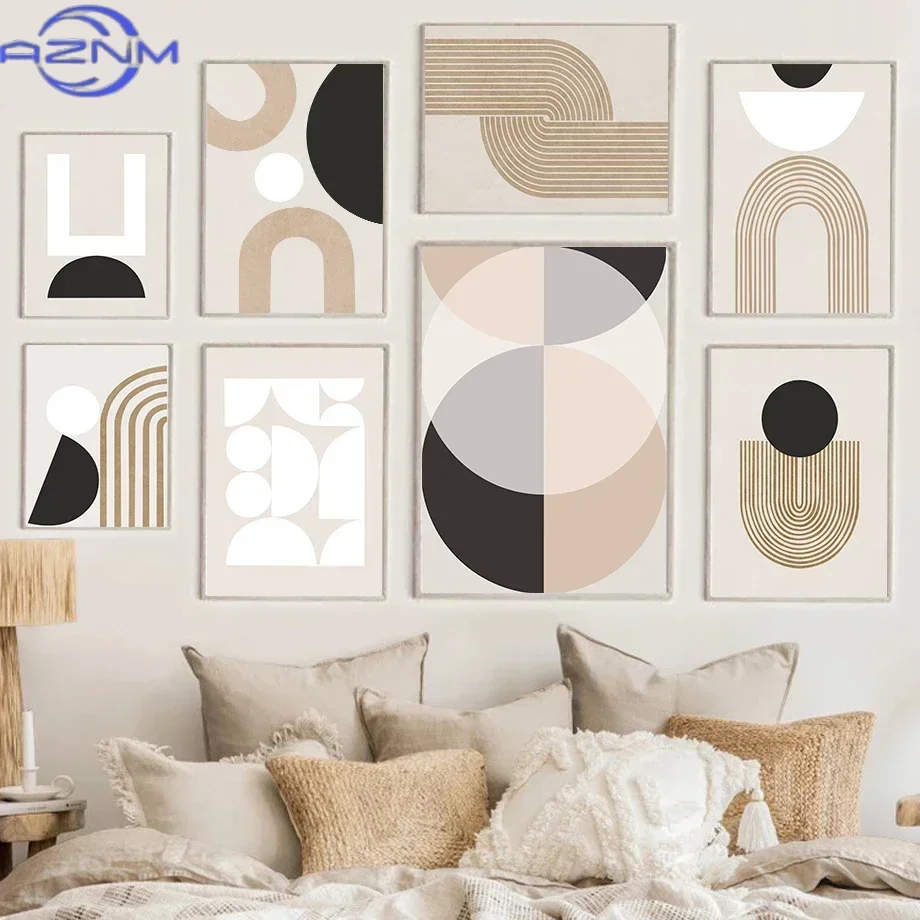 AZNM Minimalist Abstract Line Wall Art Modern Mural Posters And Prints For Living Room Decoratiom Picture Interior Canvas Painti