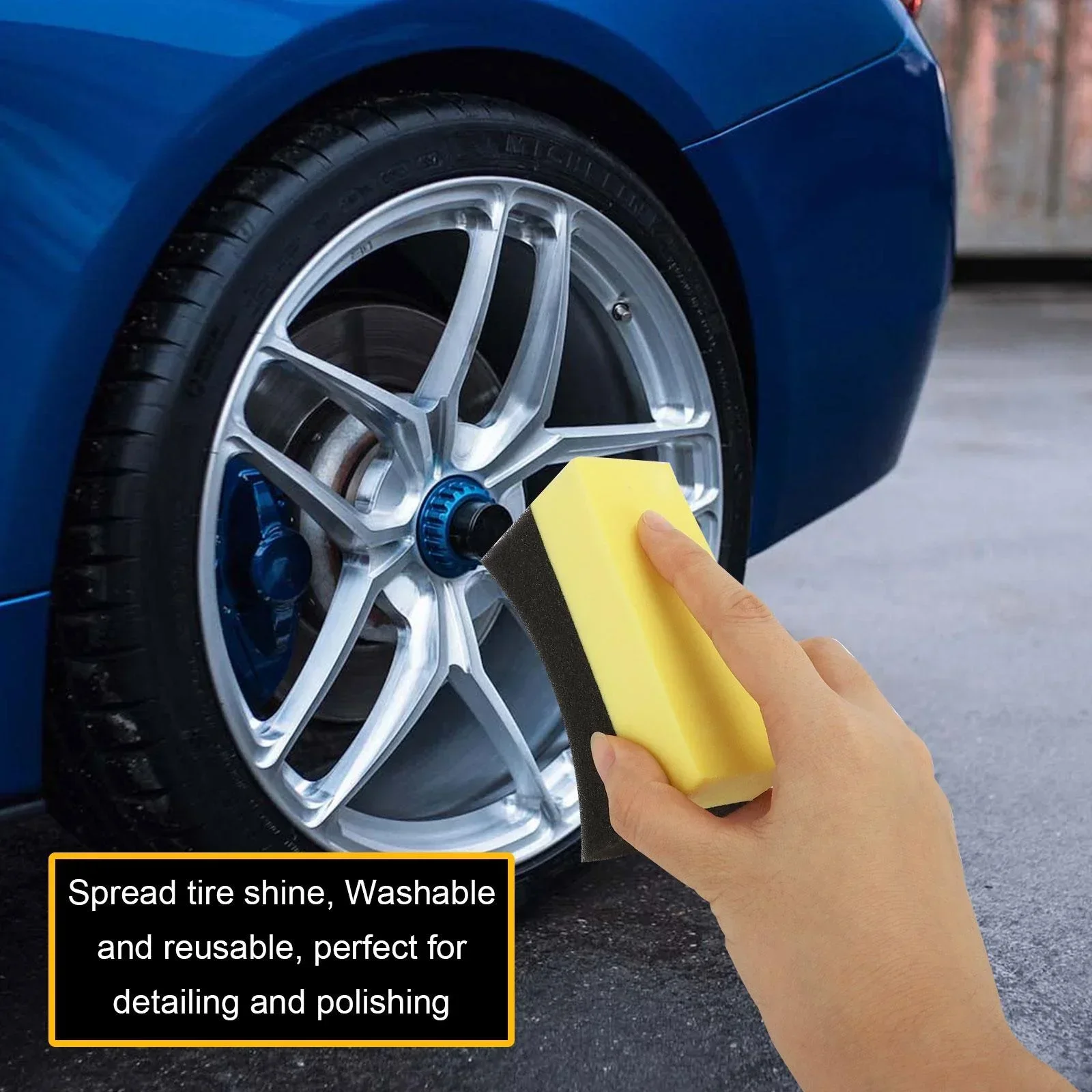 

New Accessories Water Suction Sponge Pad Car Wheel Cleaning Sponge Tire Wash Wiper Wax Polishing