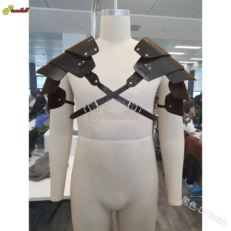 Men Medi vintage costume armor cosplay accessory Gothic warrior shoulder PU leather body chest harness belt tabard js9223