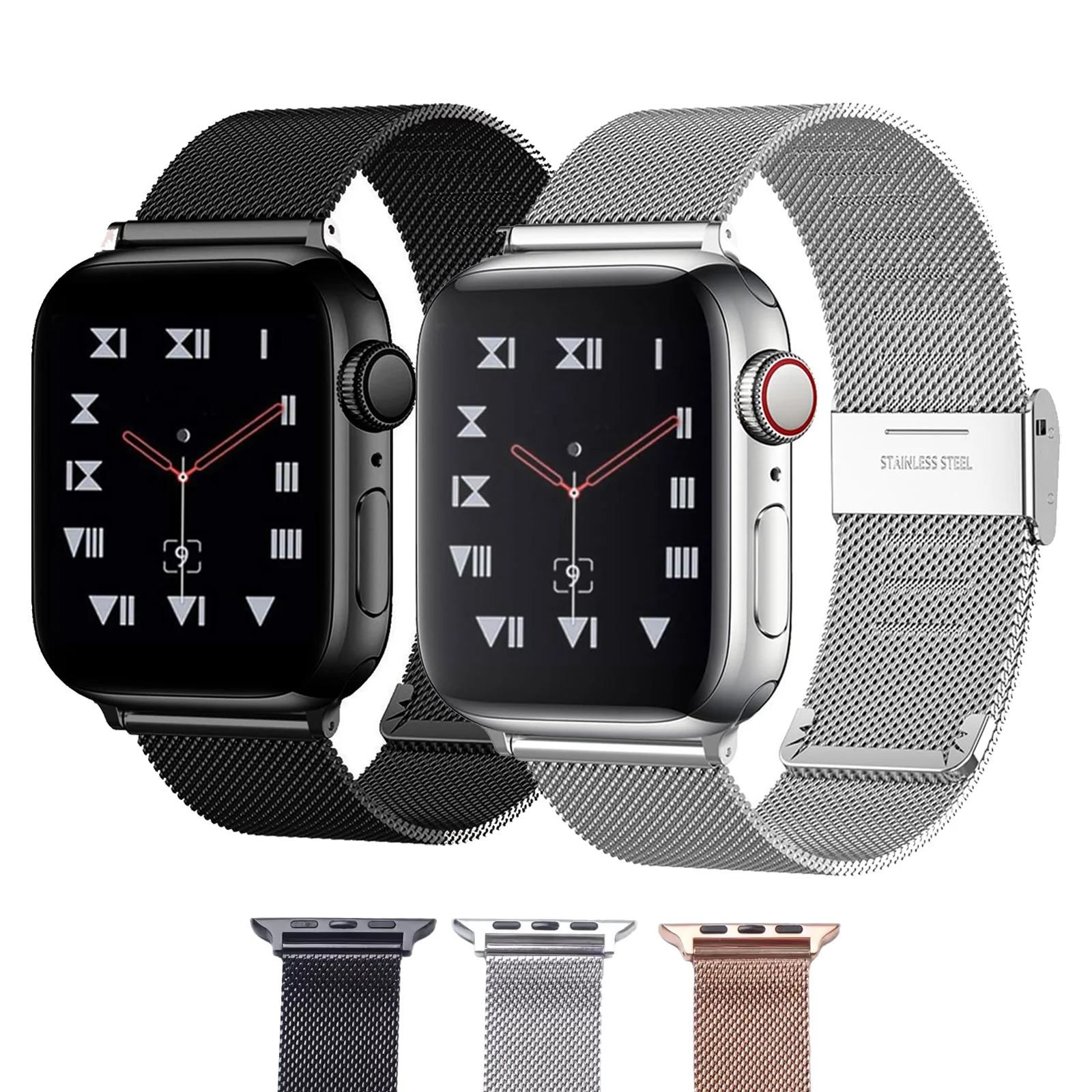 Milanaise-Armband für Apple Watch Band Ultra 2 49 mm 45 mm 46 mm 41 mm Edelstahl-Armband für iWatch Serie 9 8 7 6 5 4 Armband