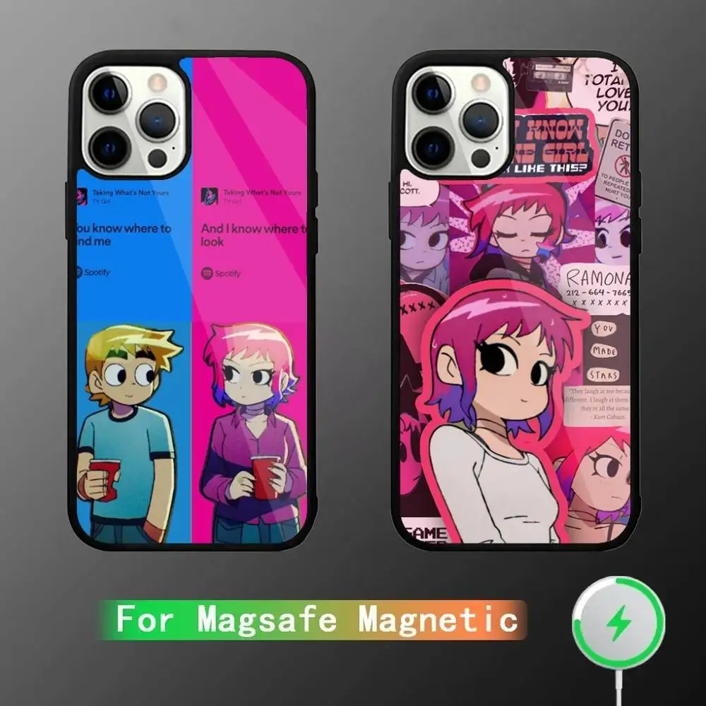 

S-Scott Pilgrim Phone Case For iPhone 16,15,14,13,12,11,Pro,Max,Plus,Mini,SE New Magsafe Magnetic Wireless Charging