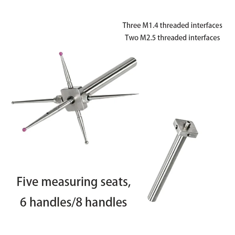 Five way measuring seat star shaped probe with 6/8 handles height gauge for precise measurement of measuring needle probe