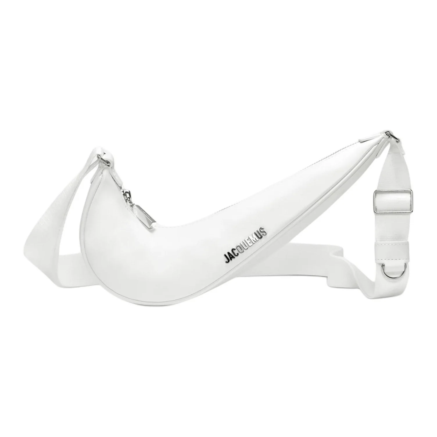 Nike X Jacquemus Collaboration Swoosh Leather Crossbody Bag, Shoulder Bag Small Unisex White