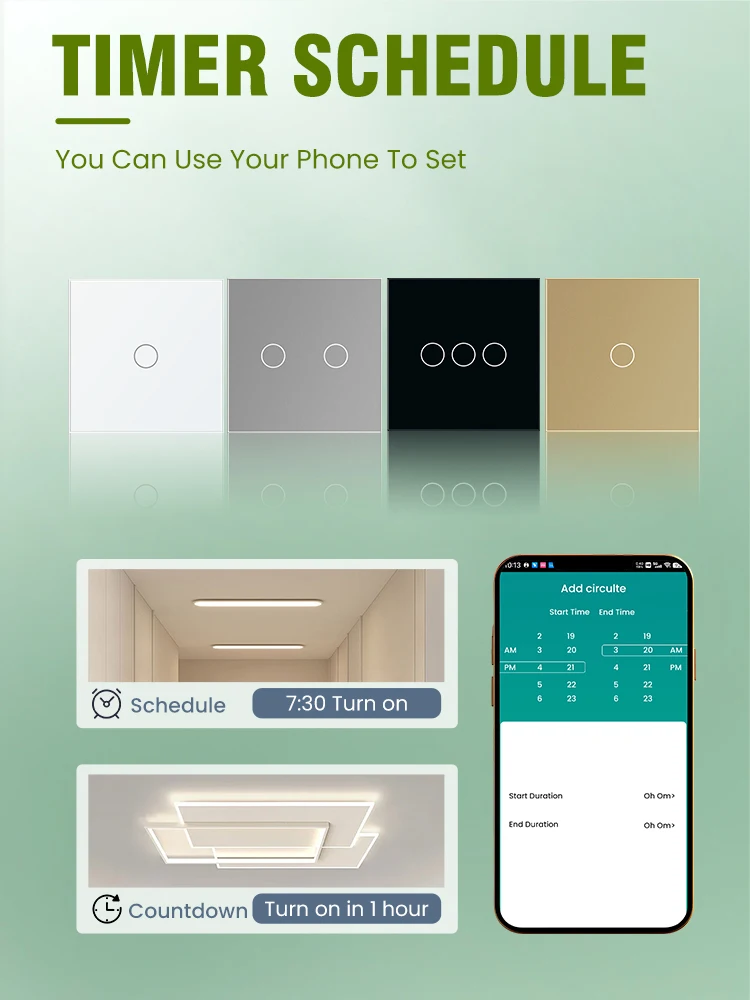 

LOUYSGEN Tuya Zigbee Smart Switch Голосовое управление Настенный сенсорный переключатель Стеклянная панель Smart Life Alexa Нужен нейтральный 1/2/3Gang 1Way 220V