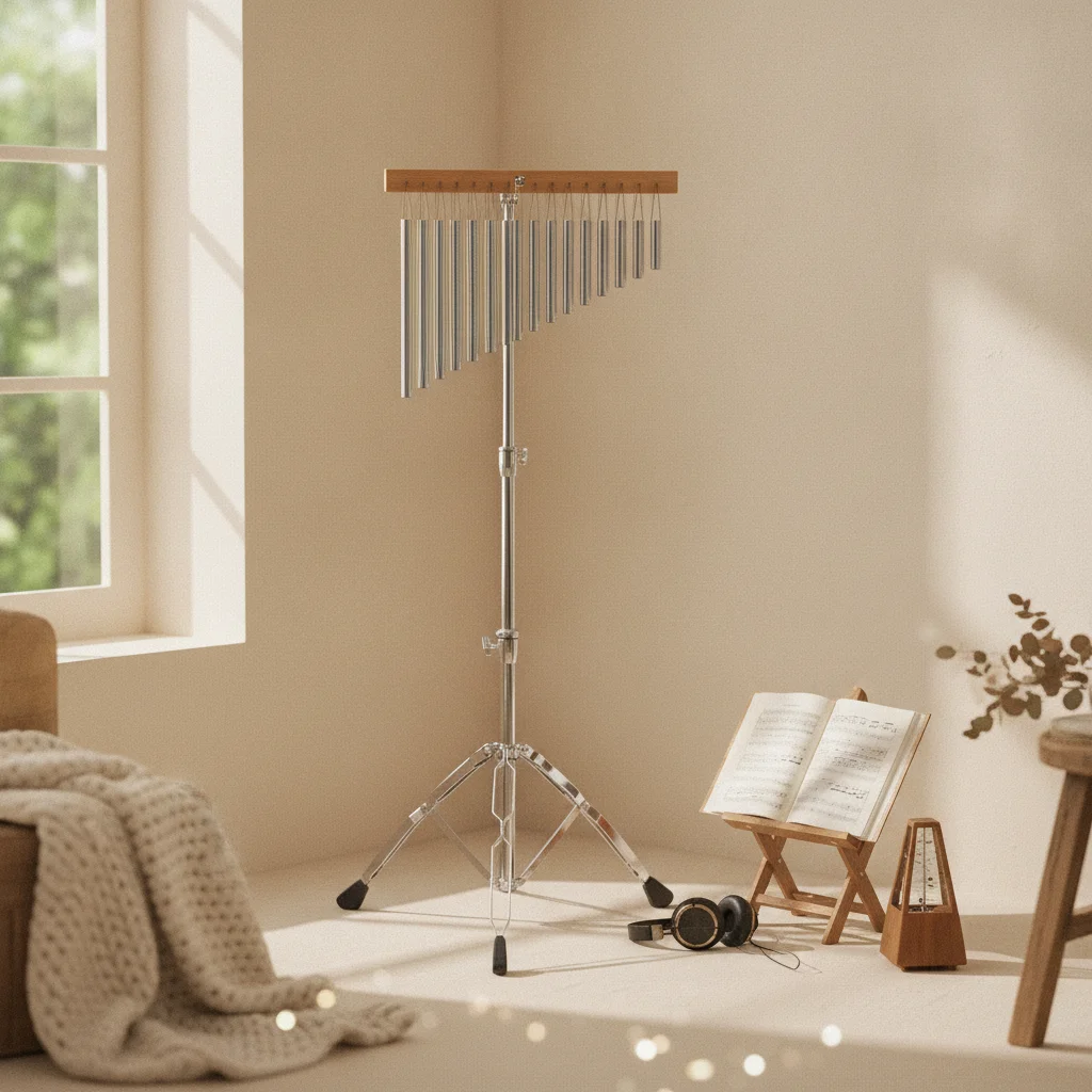 Sound Tree Stand Adjustable Height Sound Tree Rack Chime Stand with Tripod Base Portable Collapsible for Musicians, Meditation