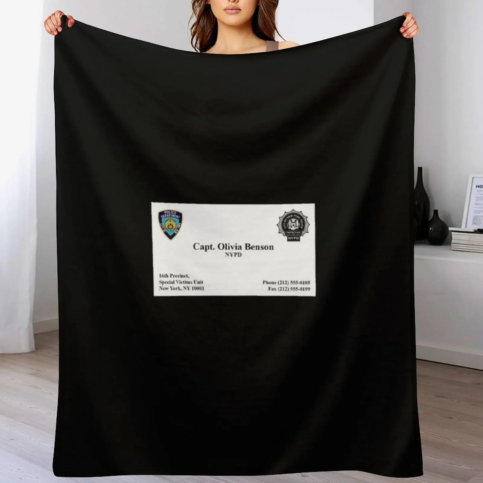 Captain Olivia Benson Sticker Throw Blanket Shaggy Furry Soft Blanket for Bedroom Living Room