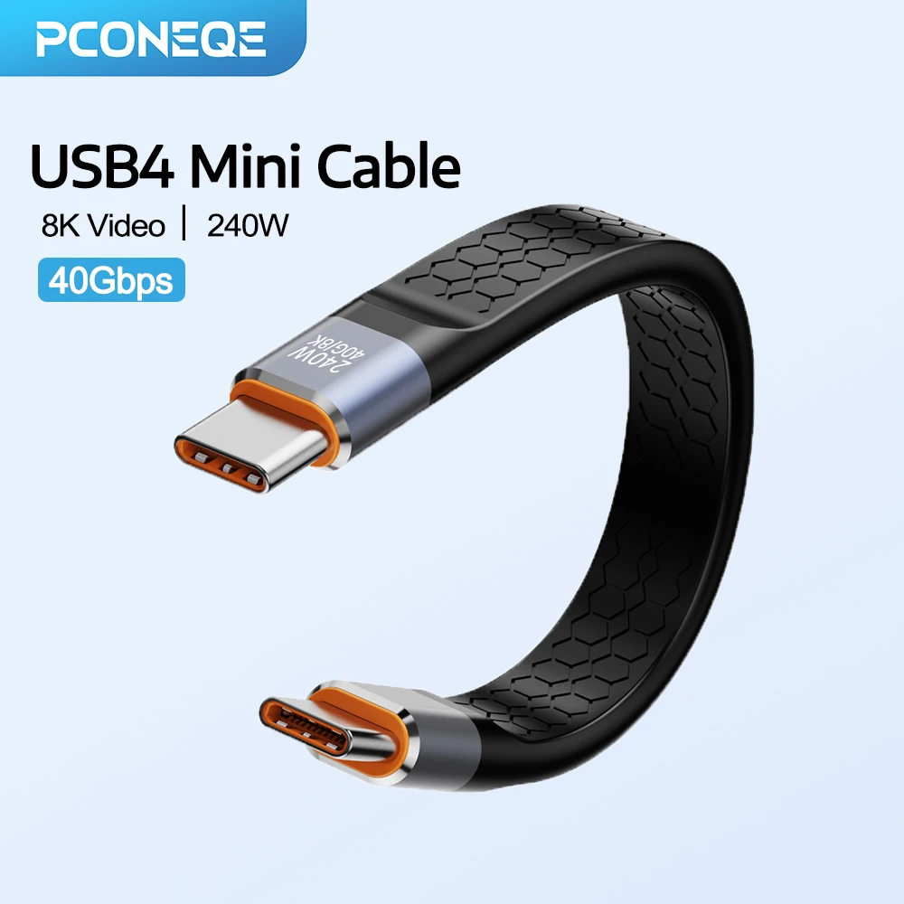 

PCONEQE PD240W 40Gbps USB4 Cable Typе-C TO Type-C Charger Cable Compatible With Thunderbolt 4/3 for iPhone 16 15 Pro MacBook