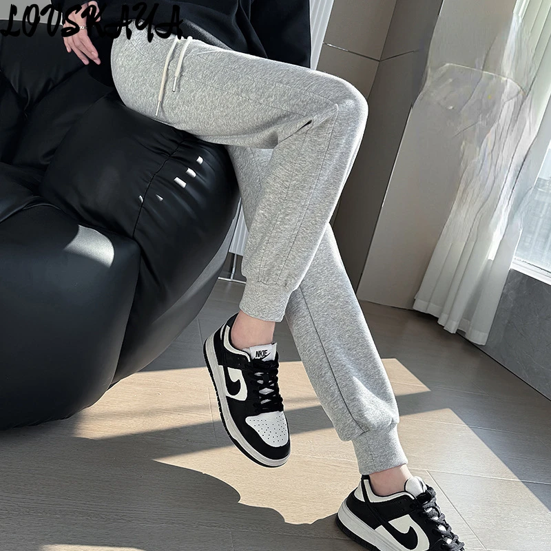 Tight leg guard pants casual sports Harlan pants high waisted loose drape slimming straight leg pants for women