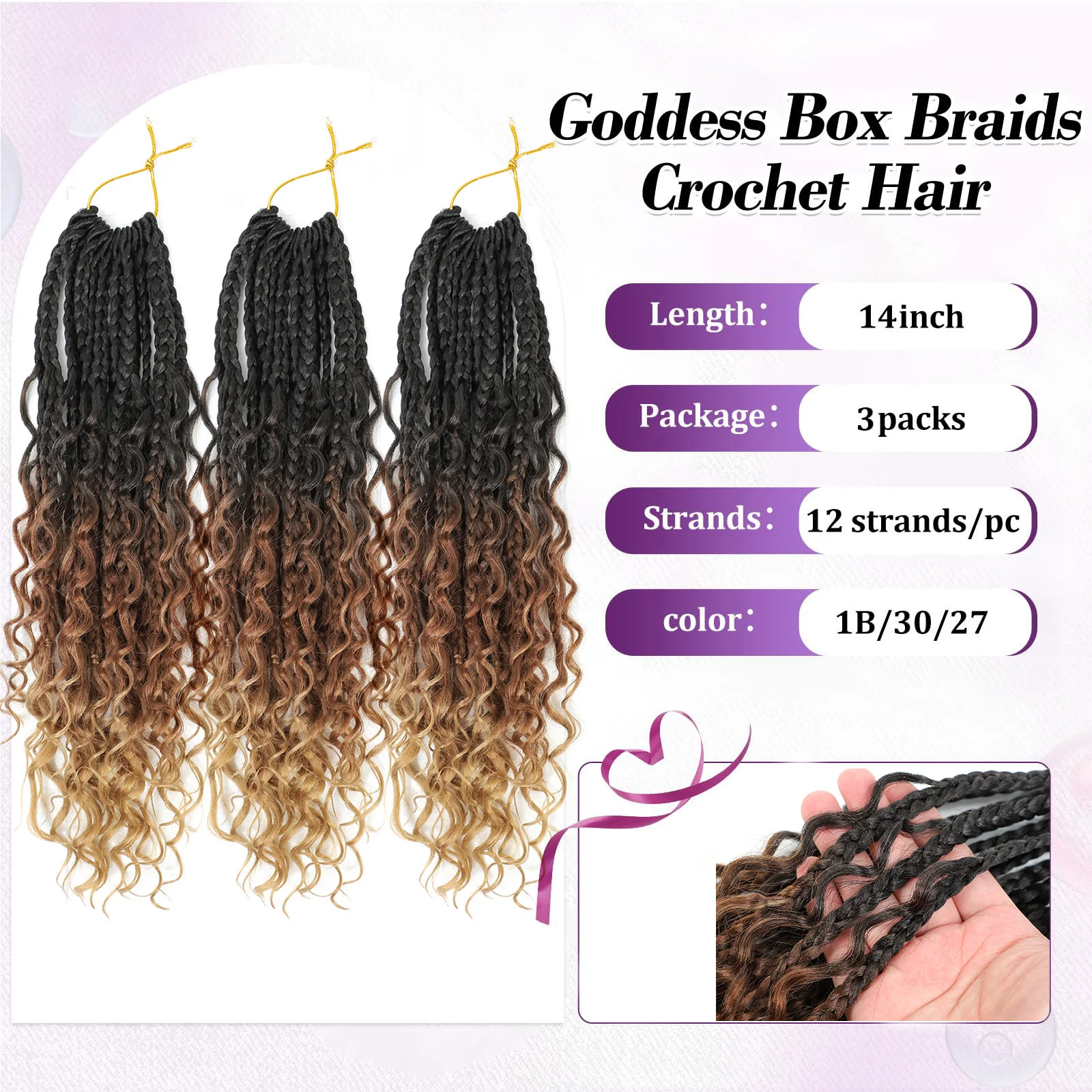 14 Zoll Goddess Box Braids Häk – Women Bags Pack Bewertung und Preis