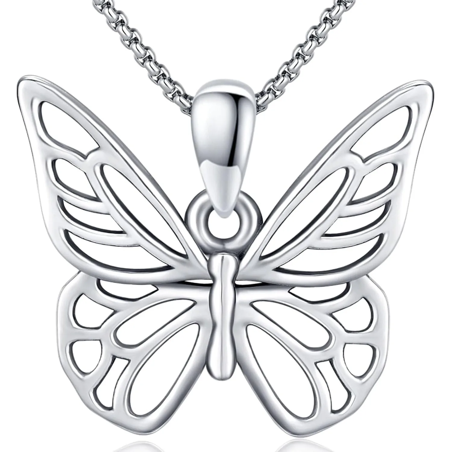 

Ожерелье с бабочкой для женщин, изящное ожерелье из стерлингового серебра 925 пробы, ювелирное изделие с бабочкой, кулон, ожерелье с бабочкой, подарки для жены