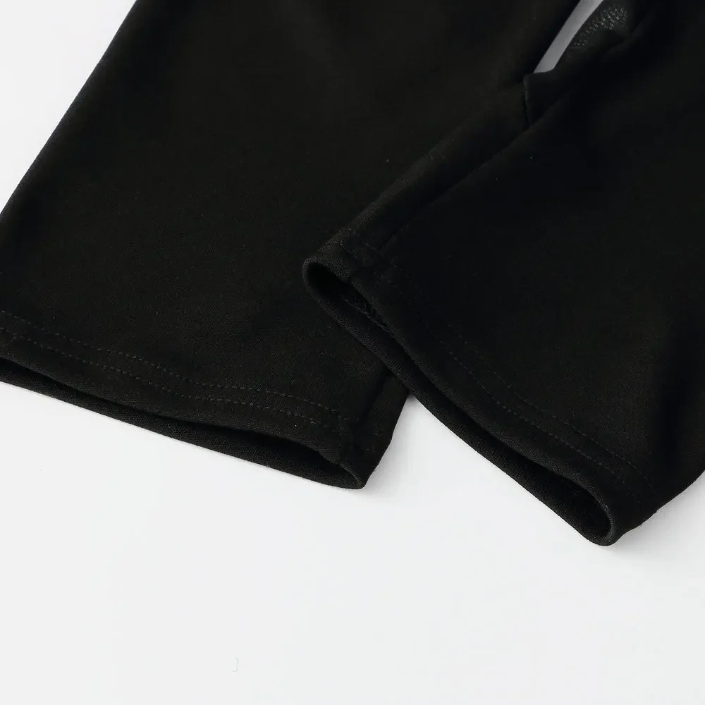 FjPants-Leggings gothiques pour femmes, pantalon de fitness, grande taille, capris noir, sexy, sport, nouveau, 2022