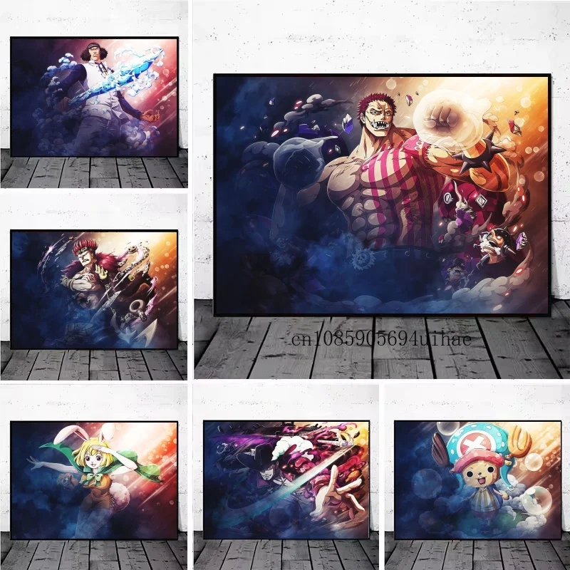 

Bandai Classic Retro Anime Surrounding One Piece Luffy HD Posters Print Mural Home Art Wall Aesthetic Room Canvas Decor Painting
