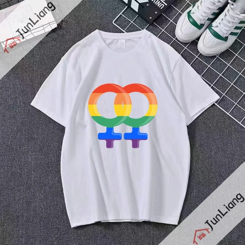 LGBT Pride Love Alliance Friends Printed Top Comfortable T-shirt Unisex T-shirt Modal Material Wide Clothing