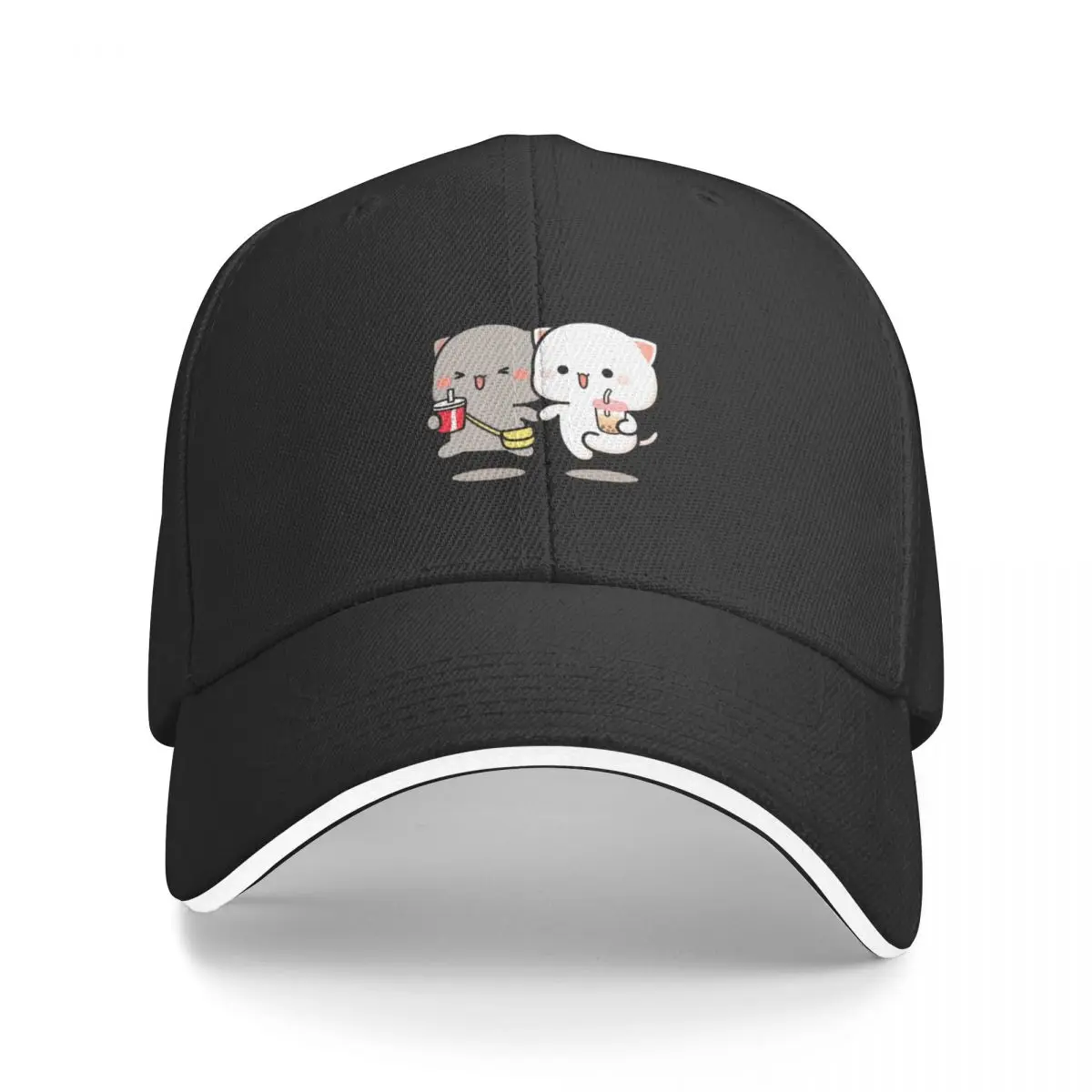 Cat peach and goma 1 Baseball Cap Big Size Hat Anime fashionable Caps Male Women's