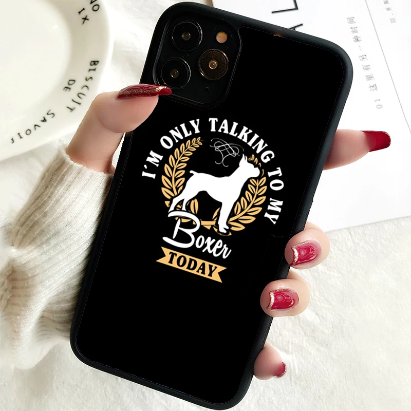 5 5S SE 2020 Phone Cover Case for iPhone 6 6S 7 8 PLUS X XS XR 11 12 13 MINI 14 PRO MAX Rubber My Spirit Animal is a Boxer dog