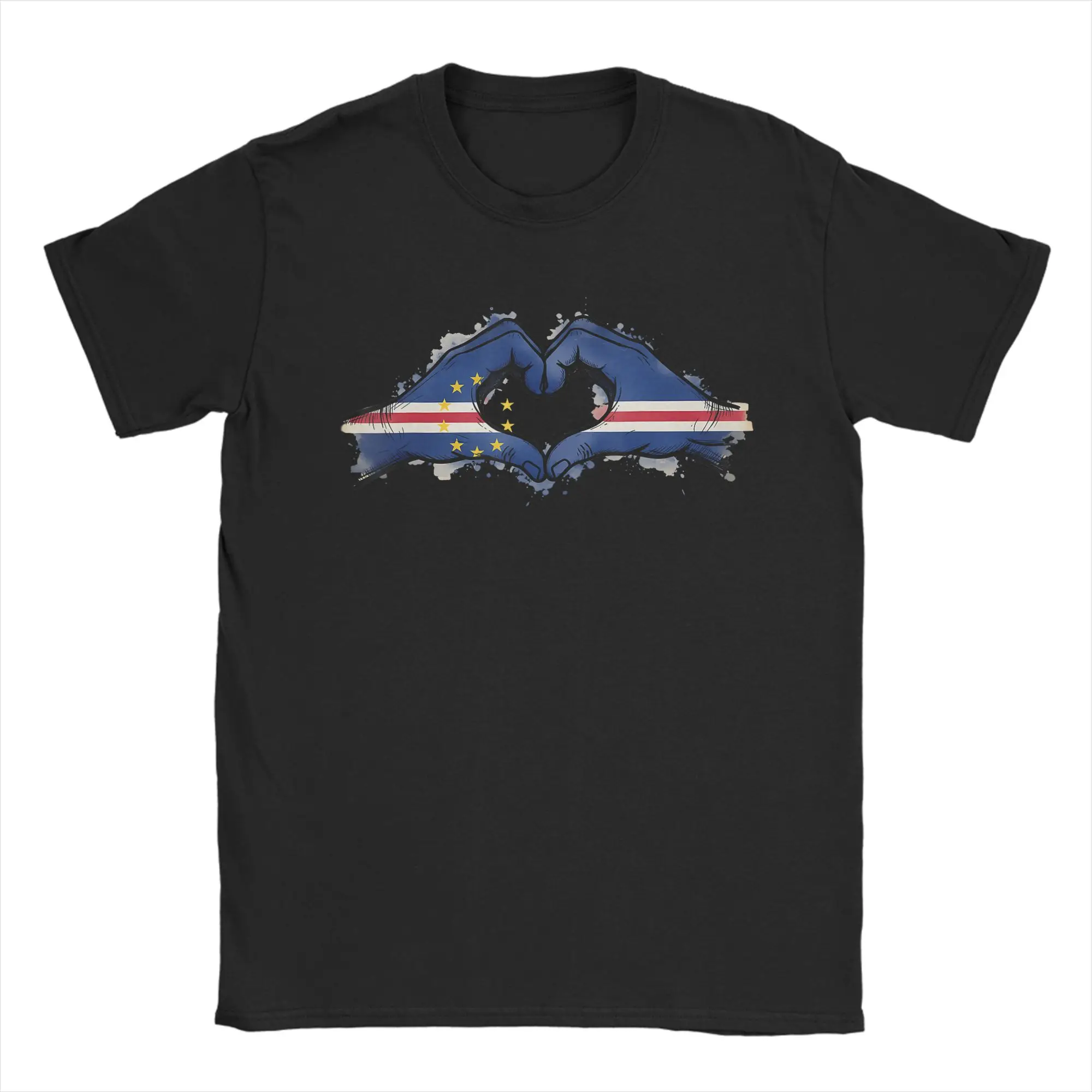 Harajuku T-Shirt Cape Verde Roots Cabo Verde Cape Verdean Flag Cotton T-Shirts  Hip Hop Tshirt for Men Short Sleeve Clothing