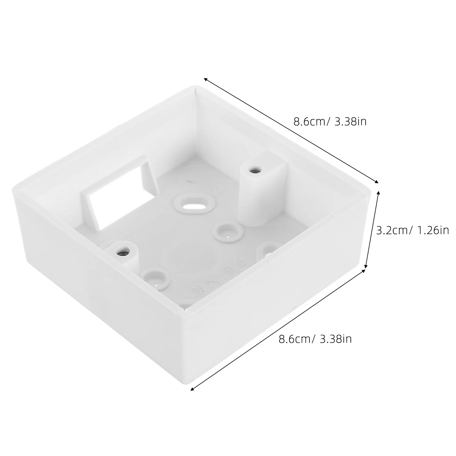 12pcs Single Gang Recessed Box 86 Type Flush Mount Socket Box Dustproof Flame-Retardant Wall Junction Case For Electrical