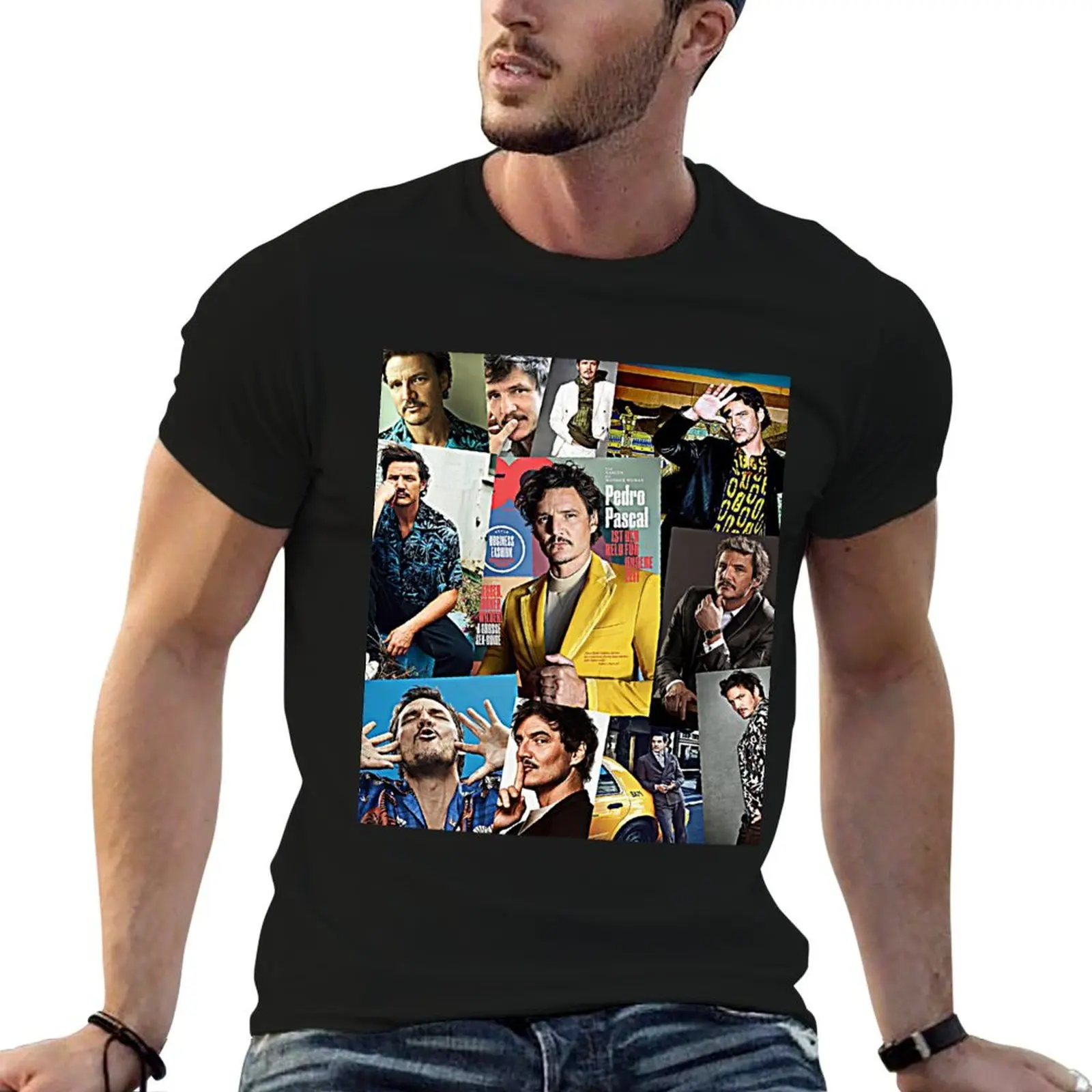 

pedro pascal T-Shirt t shirts for man graphic tees funny t shirts cotton T-Shirt