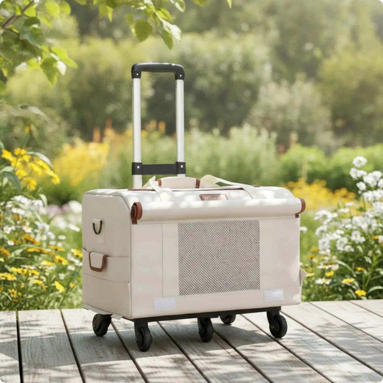Travel Container Padded Cat Carrier Bag with Pull Handle Pet Carrier Wheels for Travel Container Padded Cat Carrier Bag with Pull Handle Pet Carrier Wheels for