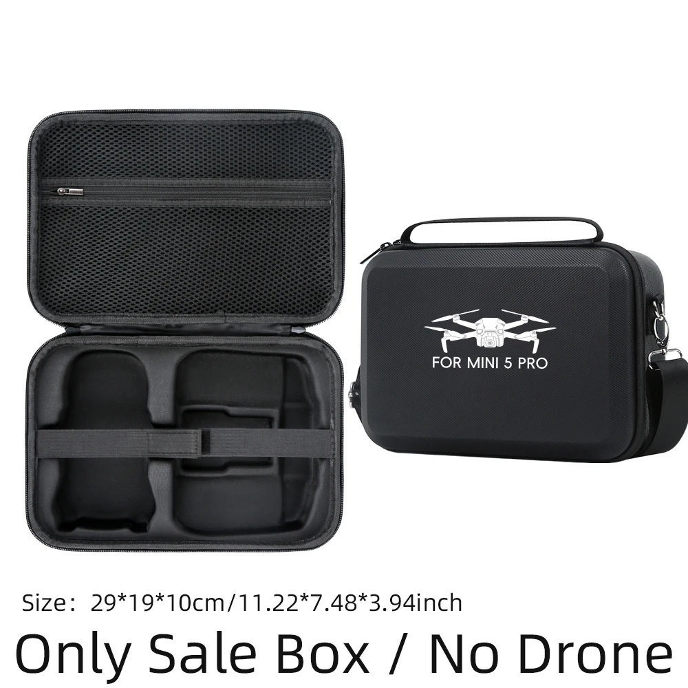 حقيبة تخزين PU مقاومة للصدمات لهاتف DJI MINI 5 PRO - حقيبة سفر مضادة للضغط، حقيبة تخزين ذات غلاف صلب