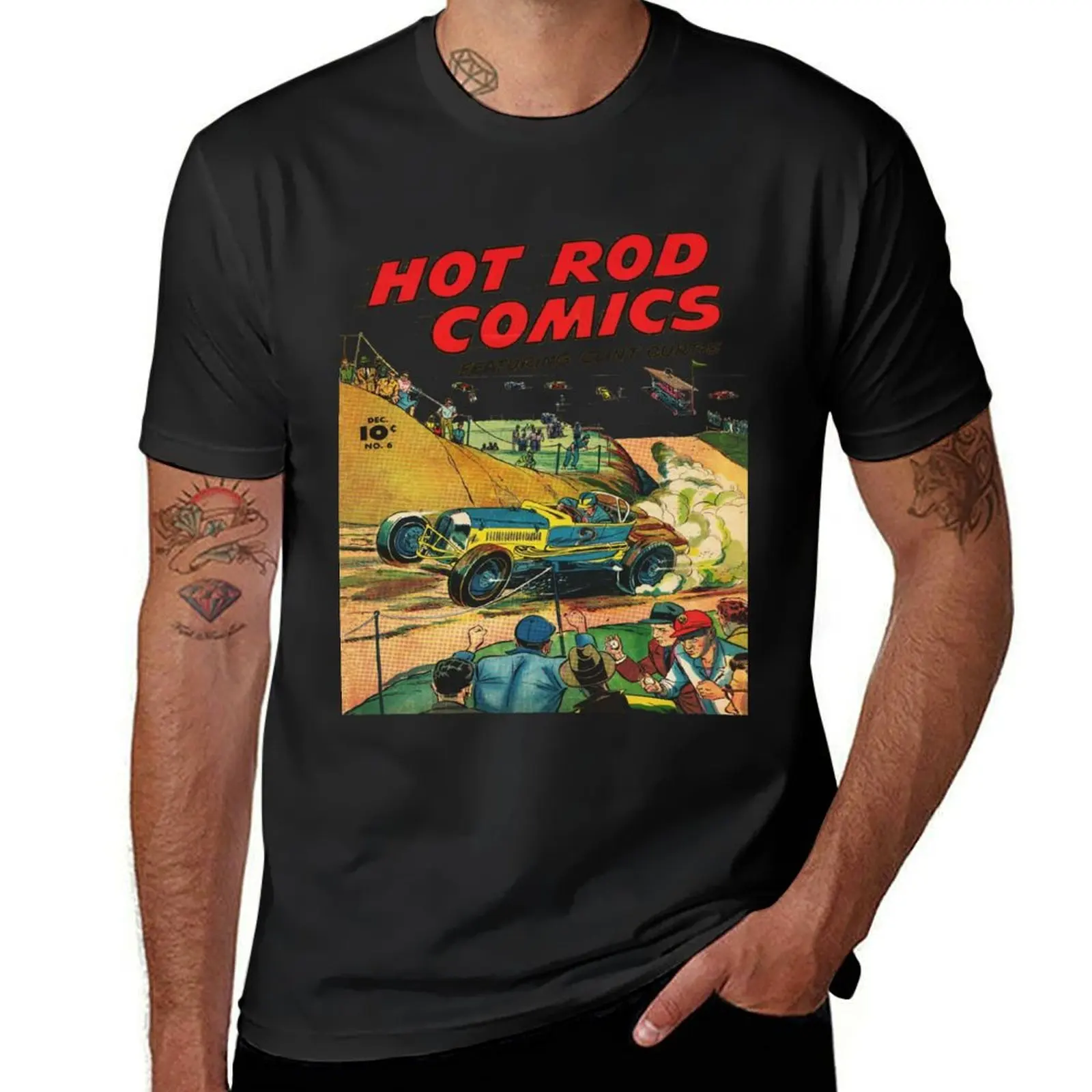 

Hot Rod Comics T-Shirt Blouse vintage plain korean fashion Men's t shirts