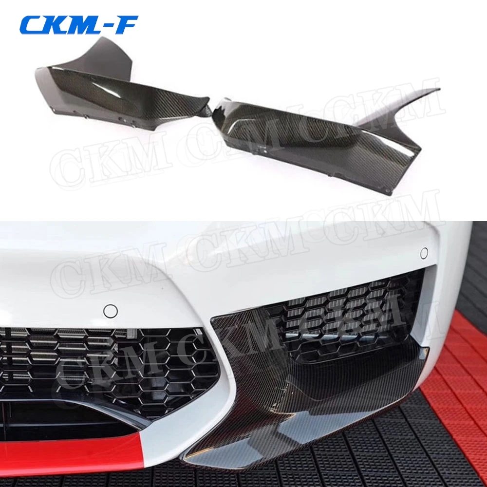 

Carbon Fiber Front Corner Bumper Lip Spoiler Protector For BMW 5 Series F90 M5 M Style 2018 2019 FRP Front Splitter Pieces