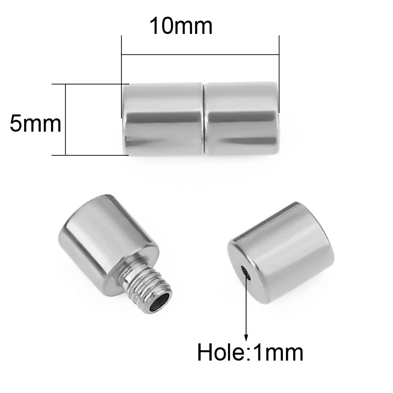 2pcs PVD Never Fade Stainless Steel Screw Clasps Necklace Hooks End Connectors Spiral Clasps For Bracelets Jewelry Accessories #2