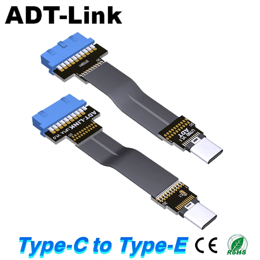 

USB 3.0 Type-C to ITX Motherboard 19Pin/20Pin Cable 3A F1A-T6B Front Rear Connector 10cm-3m Length Options for PC Gaming Hardwar