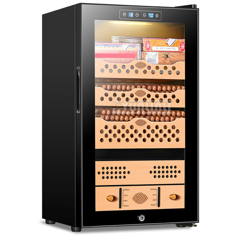 CL-70C Cigar Cabinet Cedar Wood Shelf Frequency Conversion Compressor Cabinet Constant Temp And Humidity Mobile Phone Control