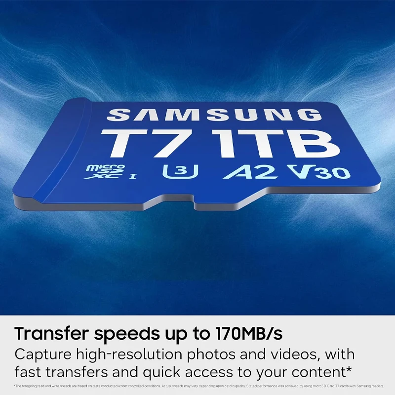 Immagine 4: Scheda di memoria SAMSUNG T7 Micro SD A2 V30 128GB 256GB 512GB 1TB U3 MicroSDXC Velocità massima 170Mb/s Scheda Flash TF per Droni, Telefoni, Fotocamere