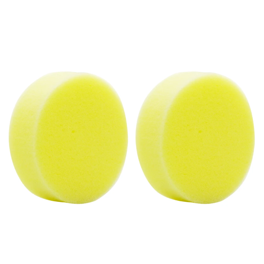 

2Pcs Cleaning Sponge Waxing Sponge Polish Wax Sponge Applicator Pads Clean Washer Washing Tool (Yellow)