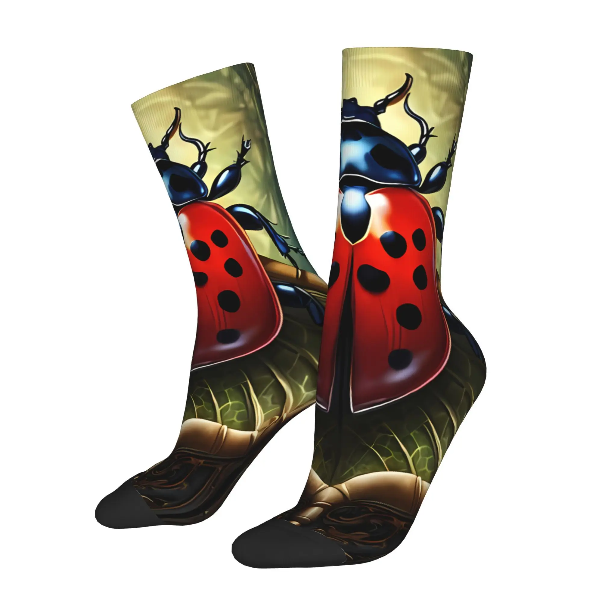 

Seven-Star Ladybug Insect Animal Socks Male Mens Women Spring Stockings Polyester