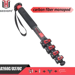 Professional Carbon Fiber Camera Monopod, Suporte de vídeo portátil para câmera Digital DSLR, Camcorder Load, D260C, D370C, 10 kg, 12kg