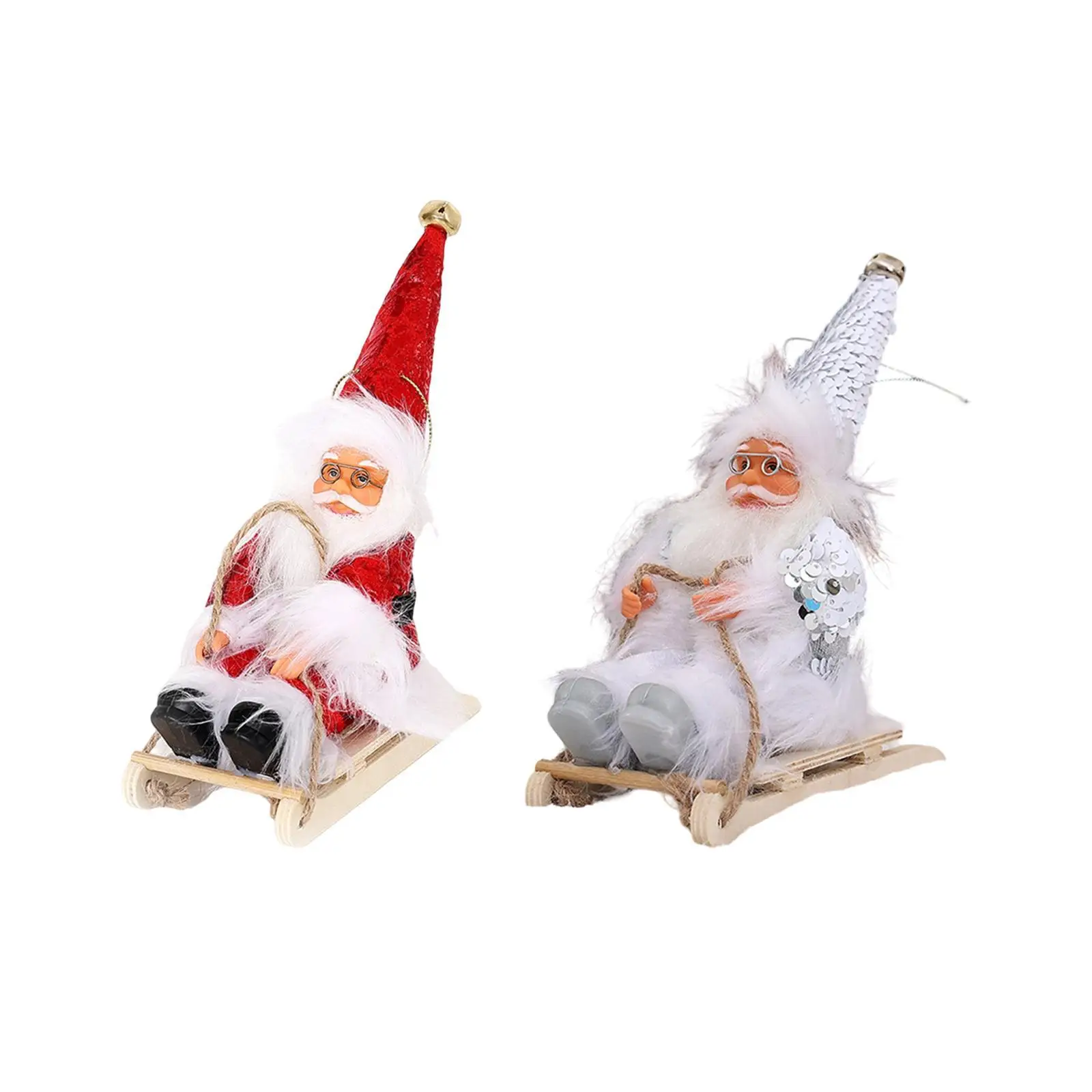 Christmas Sled Santa Claus Doll Decoration Xmas Tree Hanging Ornaments Christmas Decorations for Home 2026 Navidad New Year Gift - Image 5