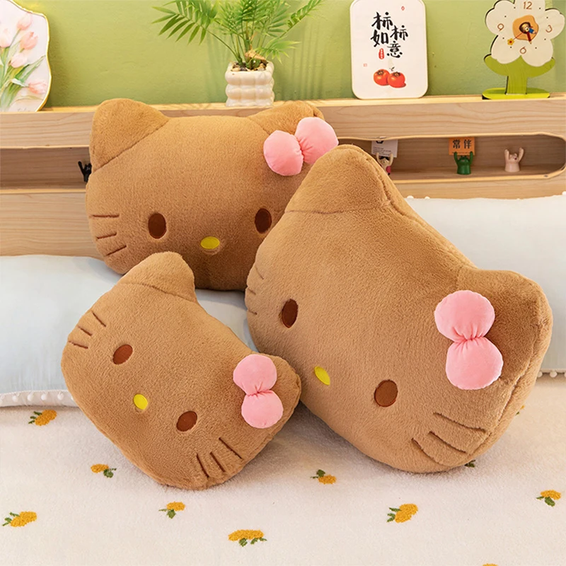 

Sanrio Kawaii Brown Cartoon Hello Kitty Plush Toy Stuffed Doll Toast Hello Kitty Pillow Kids Birthday Xmas Gift Factory Direct