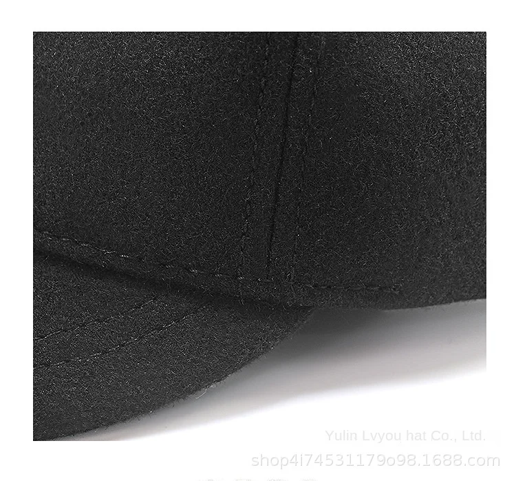 Männer kurze Rechnung Krempe Baseball mützen großer Kopf große Woll mützen männlich plus Größen Filz Leinwand Hysterese nhut 55-60cm 60-65cm – Detail 20