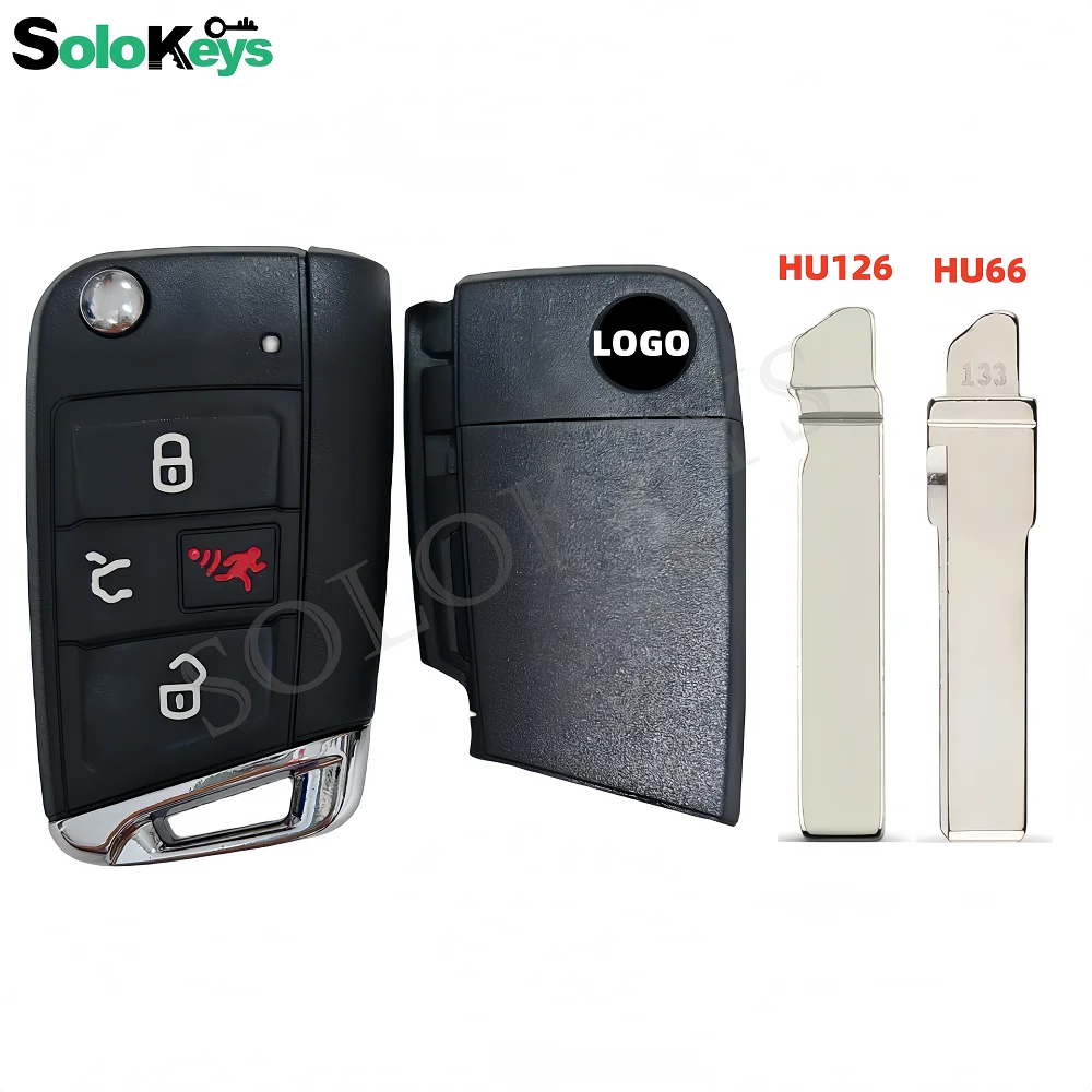 

SOLOKEYS 5G0 959 752 BE 5G0 959 752 BD для Volkswagen VW GTI Golf SportWagen E-Golf R, флип-пульт дистанционного управления для автомобиля, оболочка с логотипом