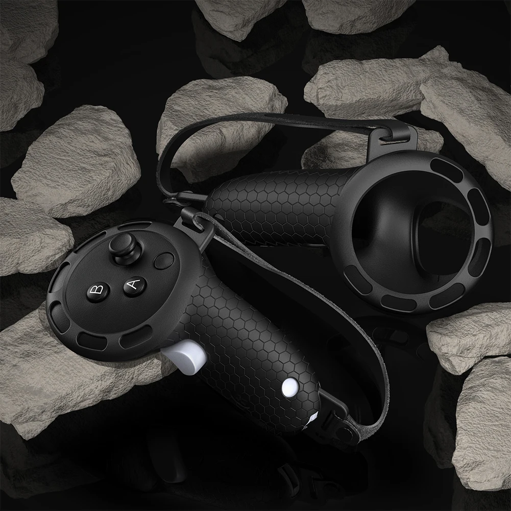 Siliconen Controller Verlengde Grips Cover met Draagriem Antislip Grips Cover Controllers Protector voor Meta Quest 3S/Quest 3
