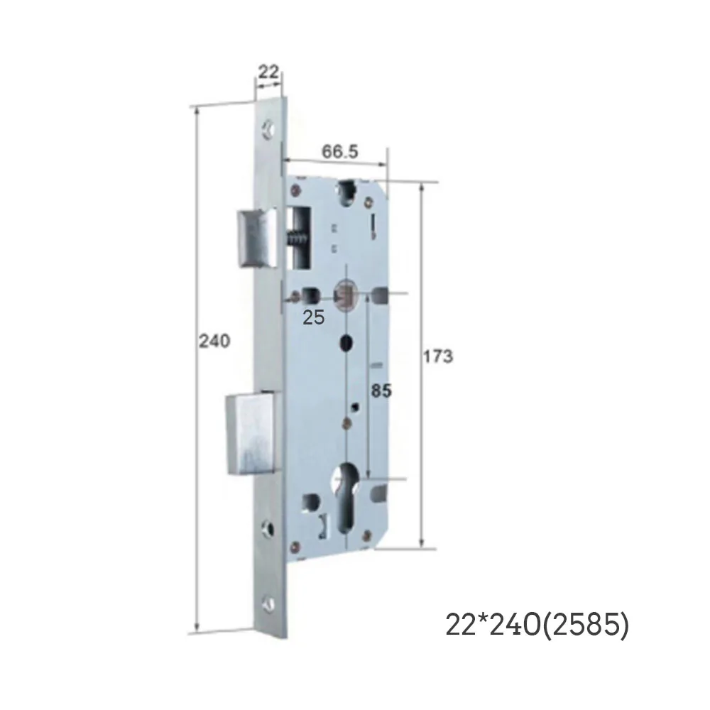 Fingerprint Lock body Specialized Mortise Smart Lock 5050 125mm-240mm 3585 4085 4585 5085 6085 7085 5572 6072